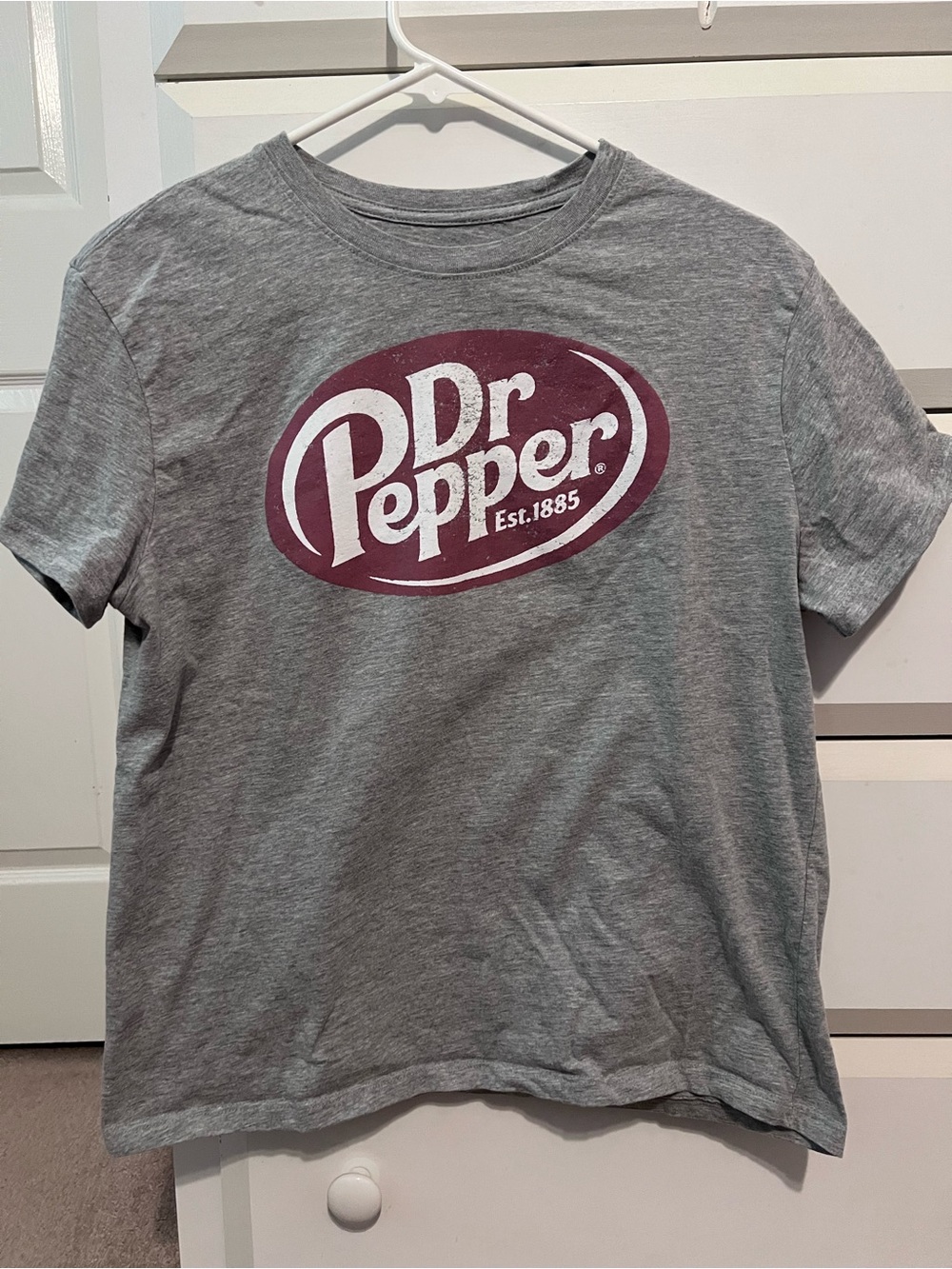 Dr Pepper Gray Short Sleeve Logo Tee